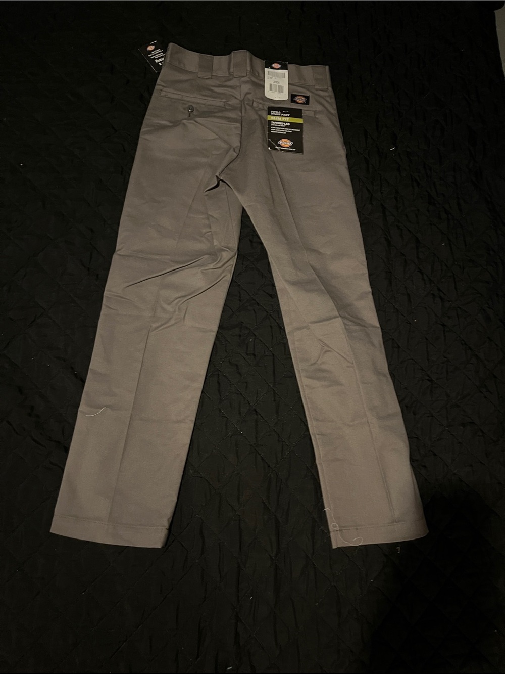 Dickies Men's Gray Straight-Leg Work Chinos